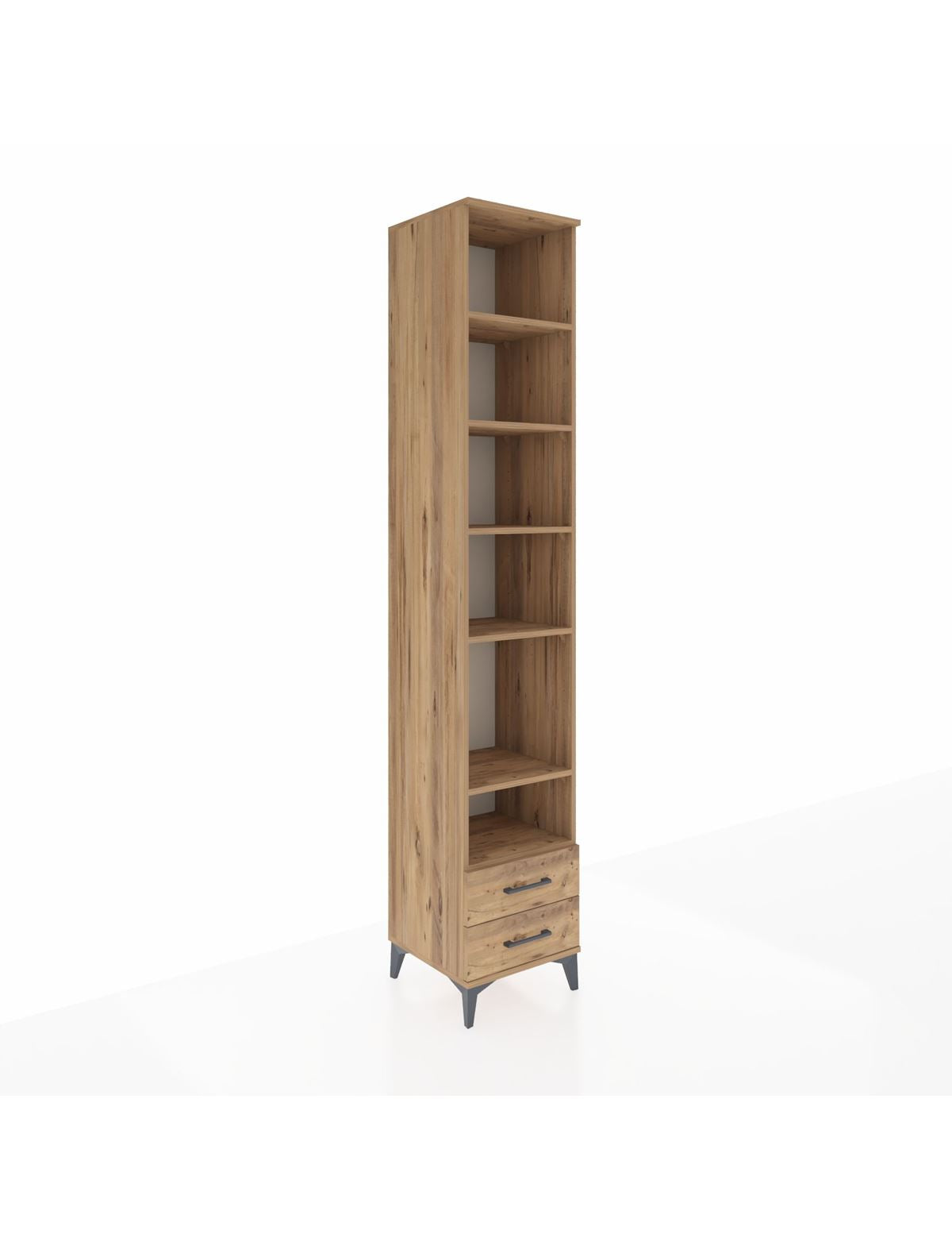 Hyperion Dolap 6 Raflı 2 Çekmeceli 44x44x243 Çam-Çam