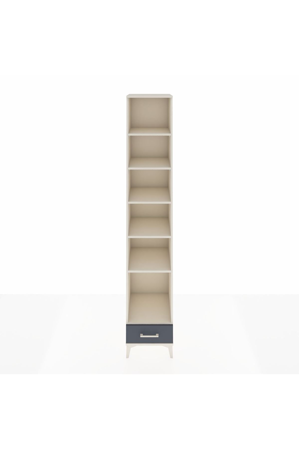 Hyperion Dolap 6 Raflı Tek Çekmeceli 44x44x243 Aytaşı-Antrasit