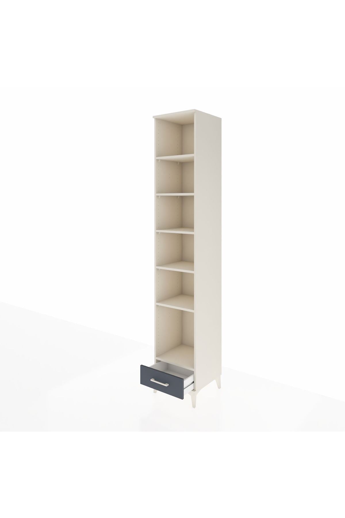 Hyperion Dolap 6 Raflı Tek Çekmeceli 44x44x243 Aytaşı-Antrasit