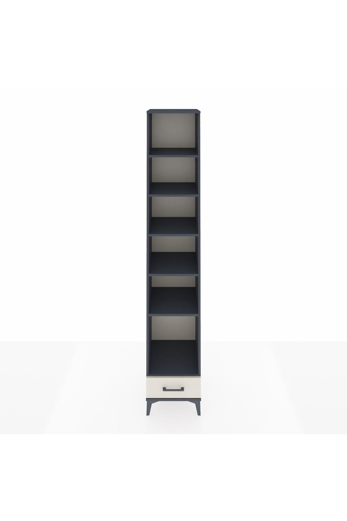 Hyperion Dolap 6 Raflı Tek Çekmeceli 44x44x243 Antrasit-Aytaşı