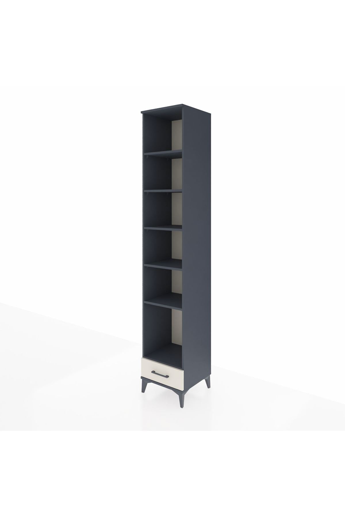 Hyperion Dolap 6 Raflı Tek Çekmeceli 44x44x243 Antrasit-Aytaşı