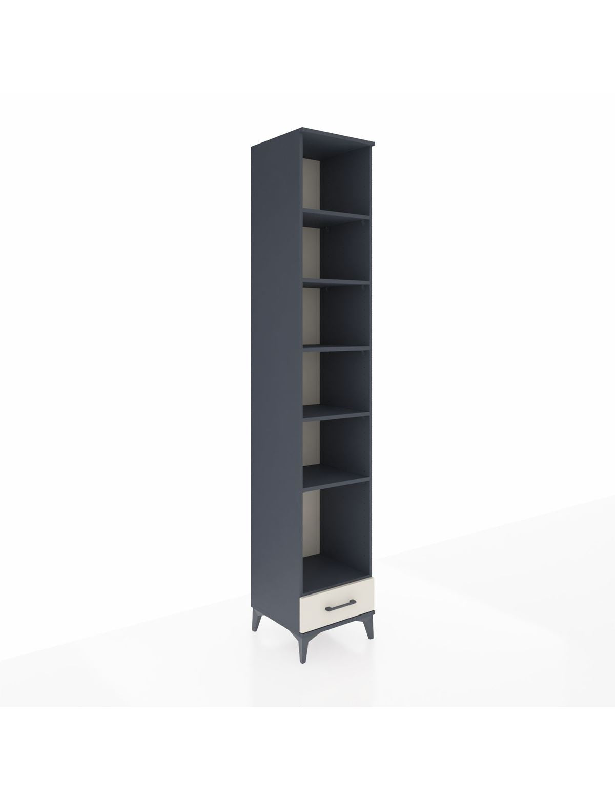 Hyperion Dolap 6 Raflı Tek Çekmeceli 44x44x243 Antrasit-Aytaşı