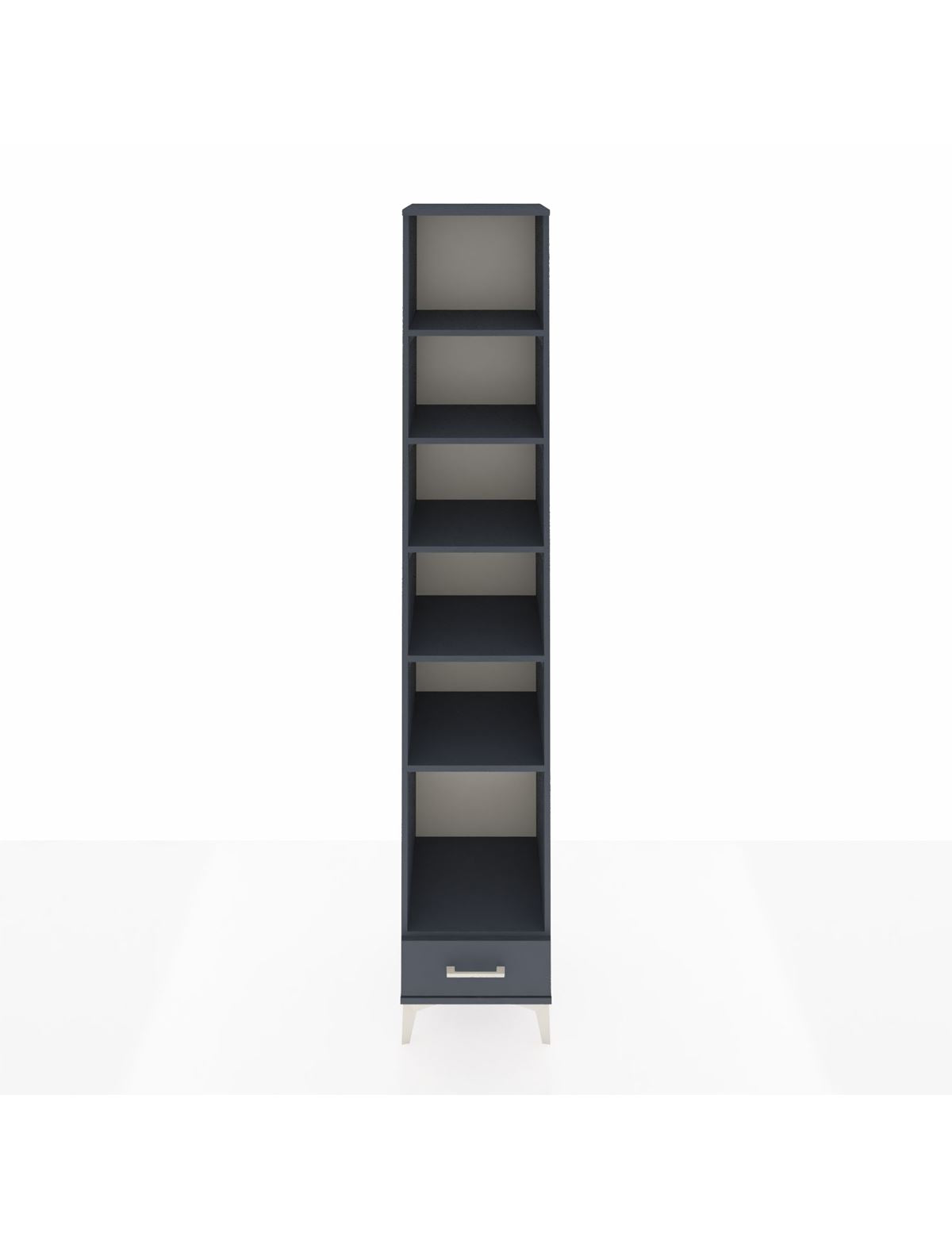 Hyperion Dolap 6 Raflı Tek Çekmeceli 44x44x243 Antrasit-Antrasit