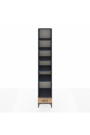 Hyperion Dolap 6 Raflı Tek Çekmeceli 44x44x243 Antrasit-Çam