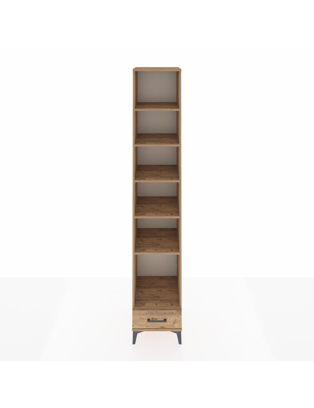 Hyperion Dolap 6 Raflı Tek Çekmeceli 44x44x243 Çam-Çam