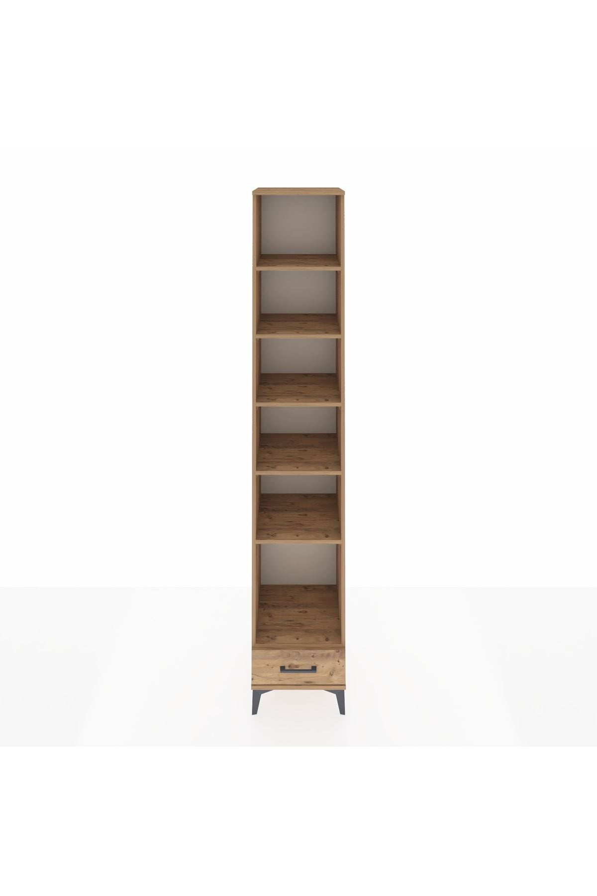 Hyperion Dolap 6 Raflı Tek Çekmeceli 44x44x243 Çam-Çam