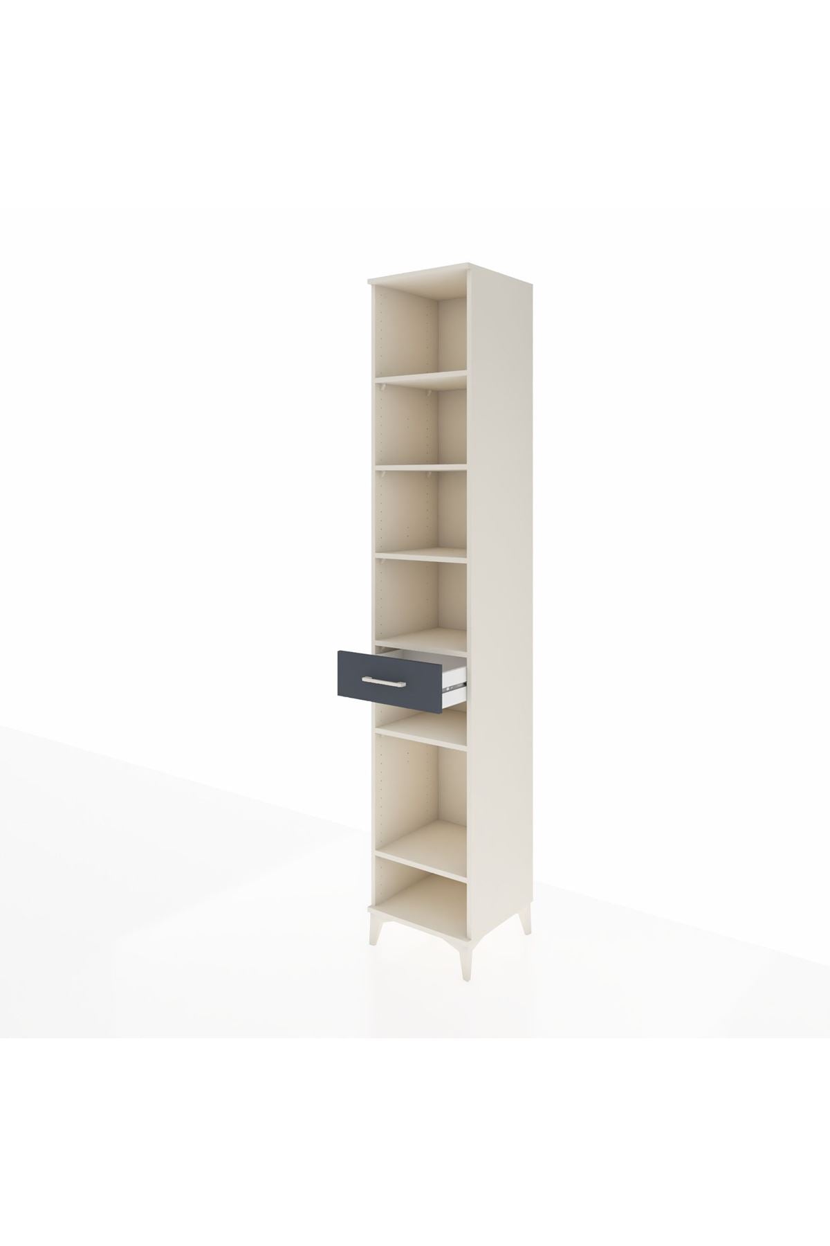 Hyperion Dolap 6 Raflı Tek Çekmeceli 44x44x243 Aytaşı-Antrasit