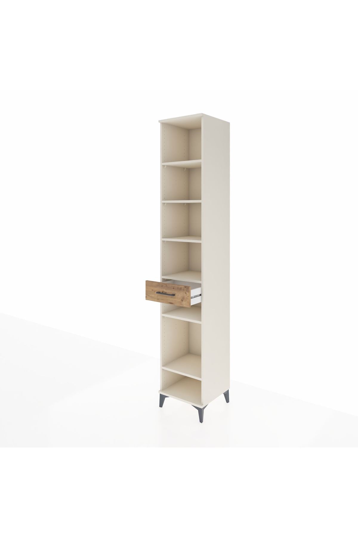 Hyperion Dolap 6 Raflı Tek Çekmeceli 44x44x243 Aytaşı-Çam