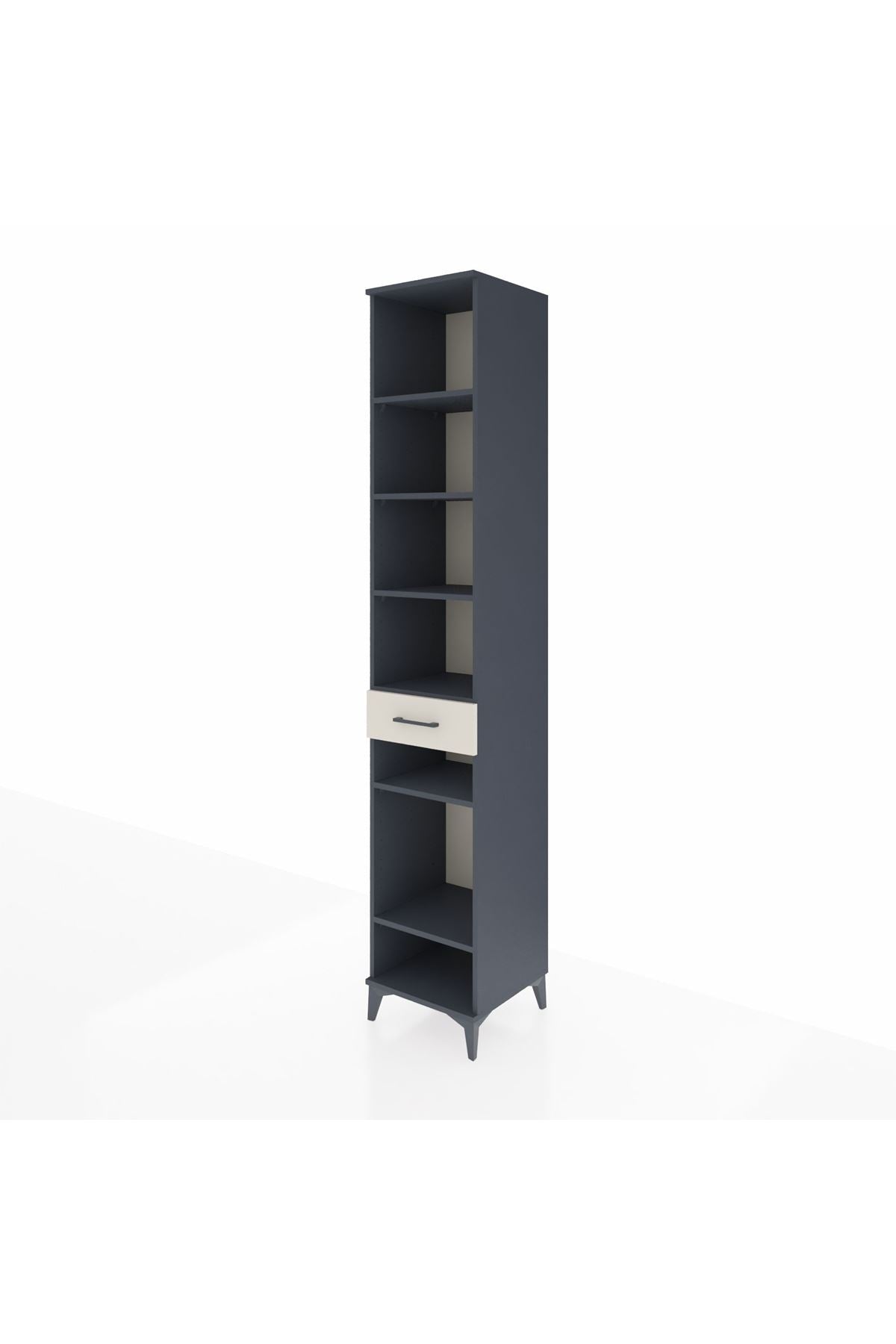 Hyperion Dolap 6 Raflı Tek Çekmeceli 44x44x243 Antrasit-Aytaşı