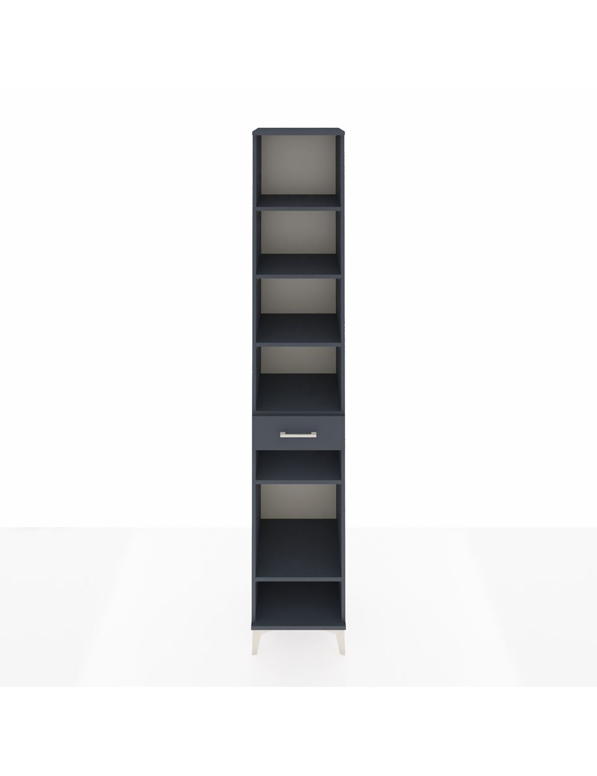 Hyperion Dolap 6 Raflı Tek Çekmeceli 44x44x243 Antrasit-Antrasit