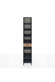 Hyperion Dolap 6 Raflı Tek Çekmeceli 44x44x243 Antrasit-Çam