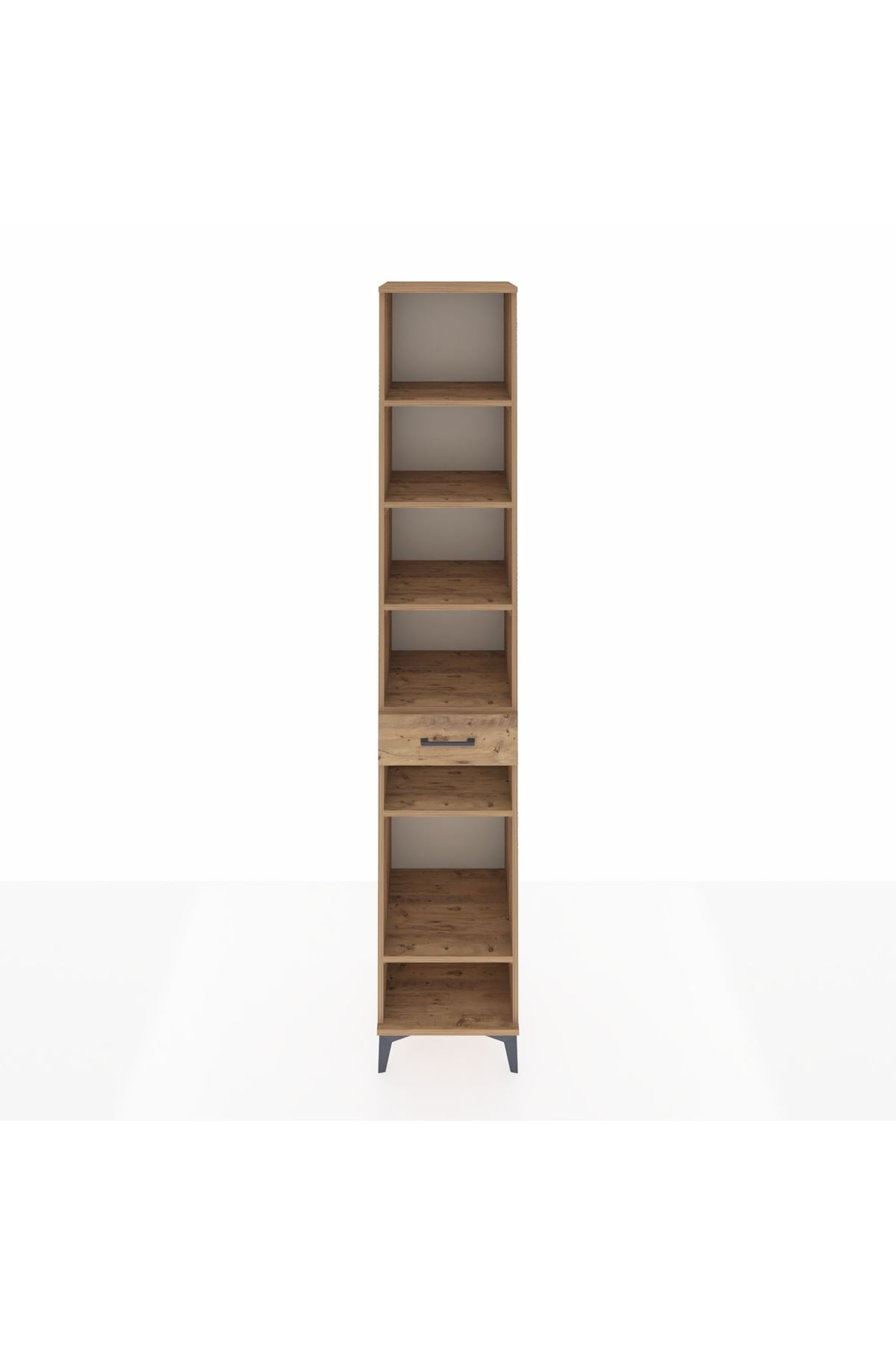 Hyperion Dolap 6 Raflı Tek Çekmeceli 44x44x243 Çam-Çam