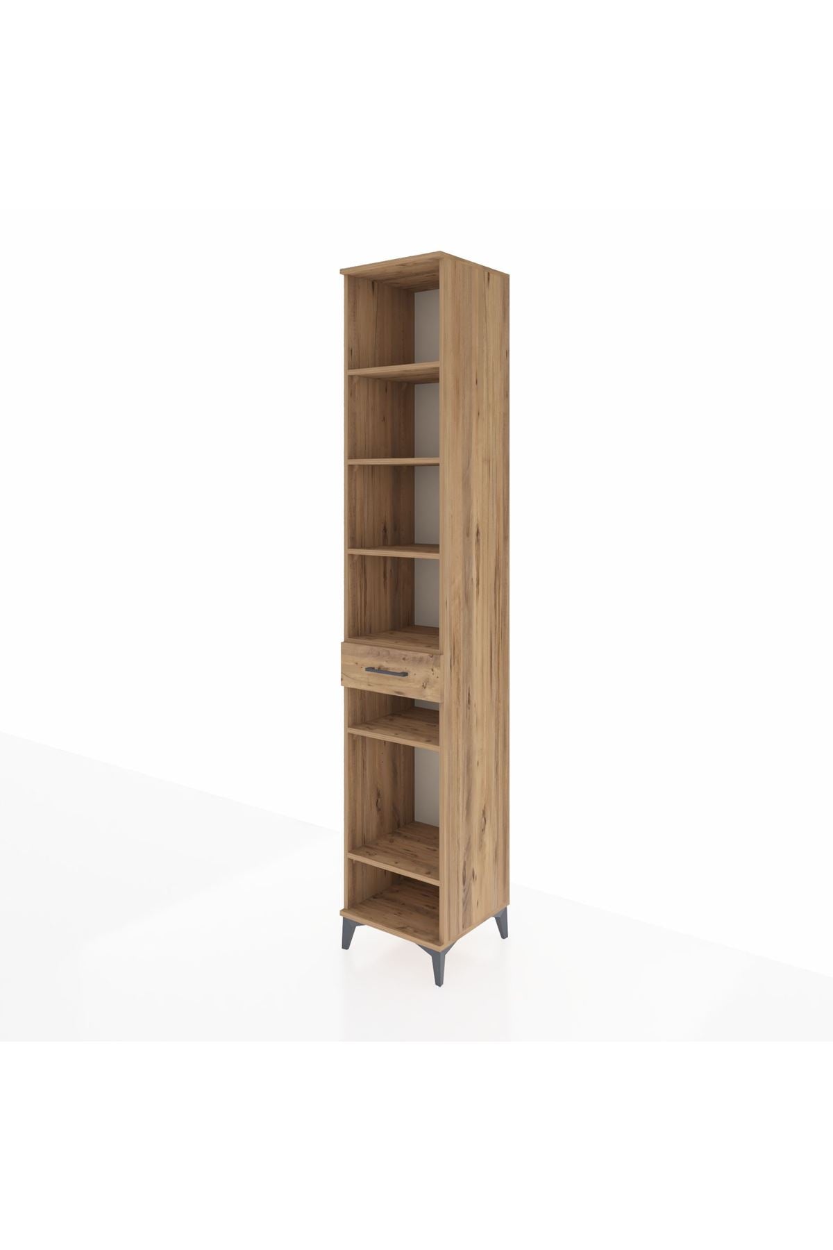 Hyperion Dolap 6 Raflı Tek Çekmeceli 44x44x243 Çam-Çam