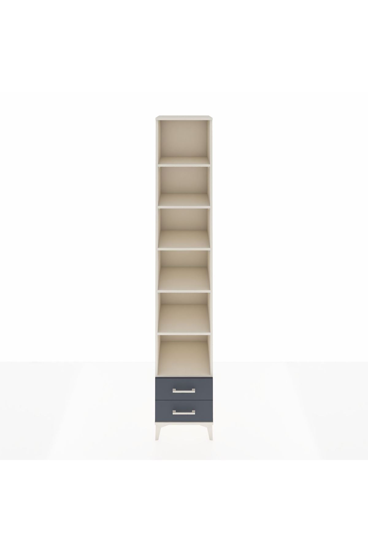 Hyperion Dolap 6 Raflı 2 Çekmeceli 44x44x243 Aytaşı-Antrasit