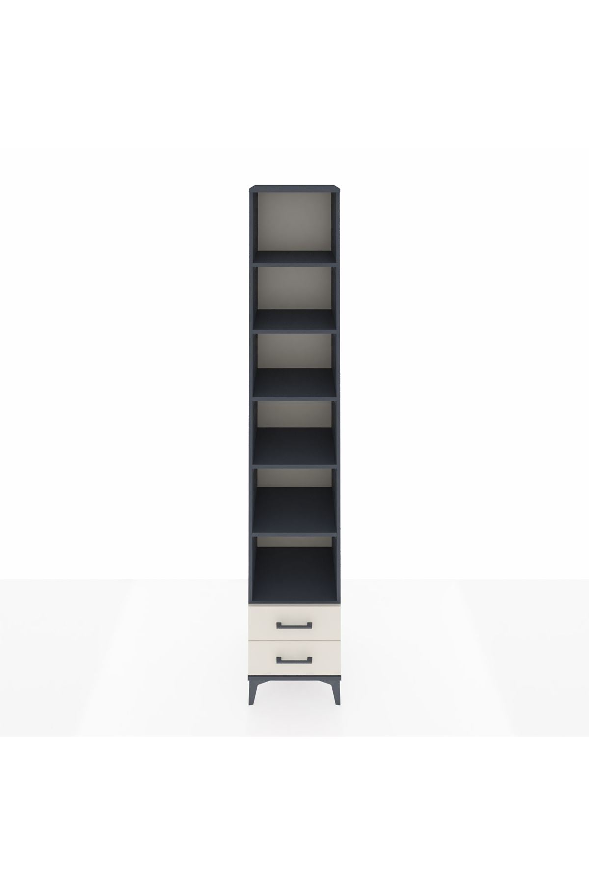 Hyperion Dolap 6 Raflı 2 Çekmeceli 44x44x243 Antrasit-Aytaşı