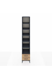 Hyperion Dolap 6 Raflı 2 Çekmeceli 44x44x243 Antrasit-Çam