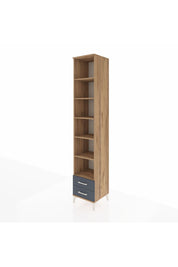 Hyperion Dolap 6 Raflı 2 Çekmeceli 44x44x243 Çam-Antrasit
