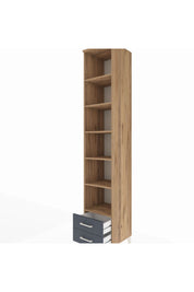 Hyperion Dolap 6 Raflı 2 Çekmeceli 44x44x243 Çam-Antrasit