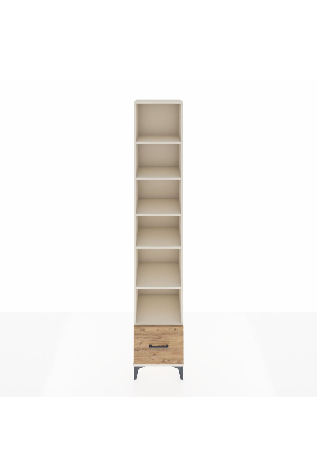 Hyperion Dolap 6 Raflı Tek Çekmeceli 44x44x243 Aytaşı-Çam