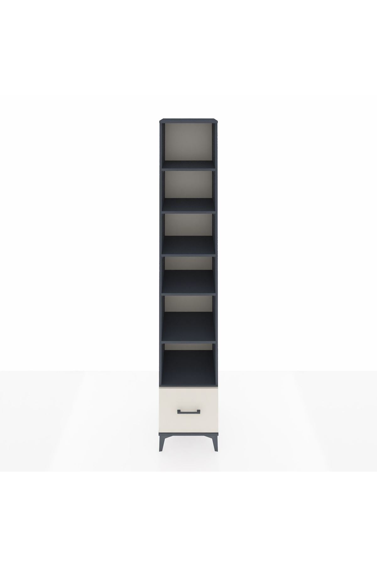 Hyperion Dolap 6 Raflı Tek Çekmeceli 44x44x243 Antrasit-Aytaşı