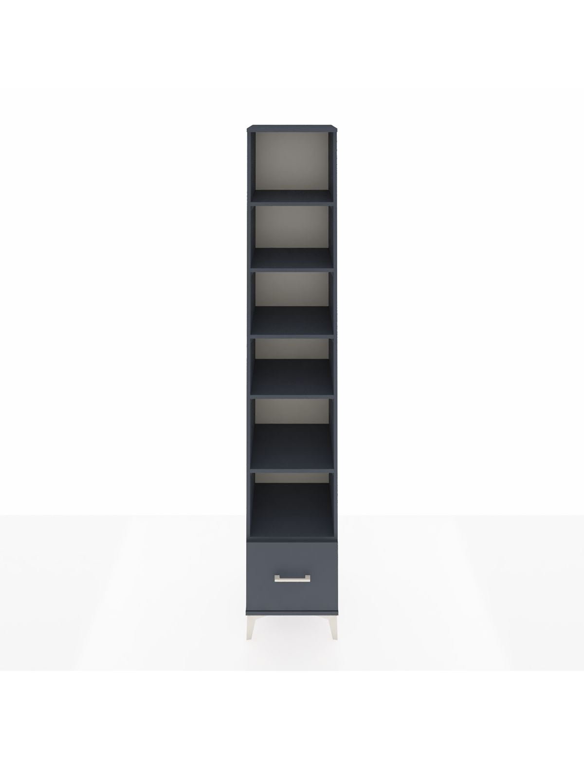 Hyperion Dolap 6 Raflı Tek Çekmeceli 44x44x243 Antrasit-Antrasit