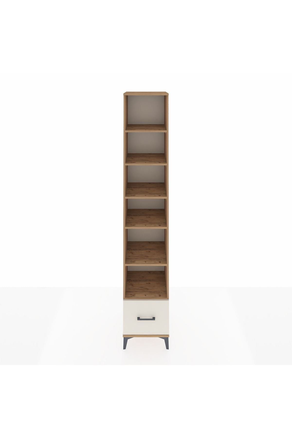 Hyperion Dolap 6 Raflı Tek Çekmeceli 44x44x243 Çam-Aytaşı