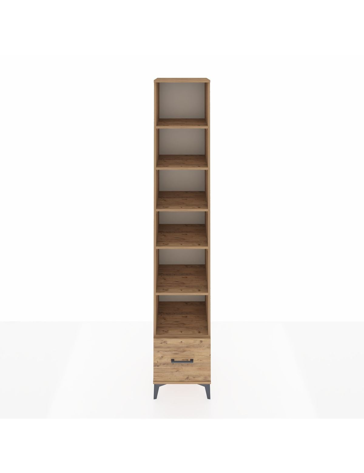 Hyperion Dolap 6 Raflı Tek Çekmeceli 44x44x243 Çam-Çam