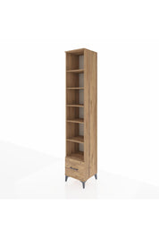 Hyperion Dolap 6 Raflı Tek Çekmeceli 44x44x243 Çam-Çam