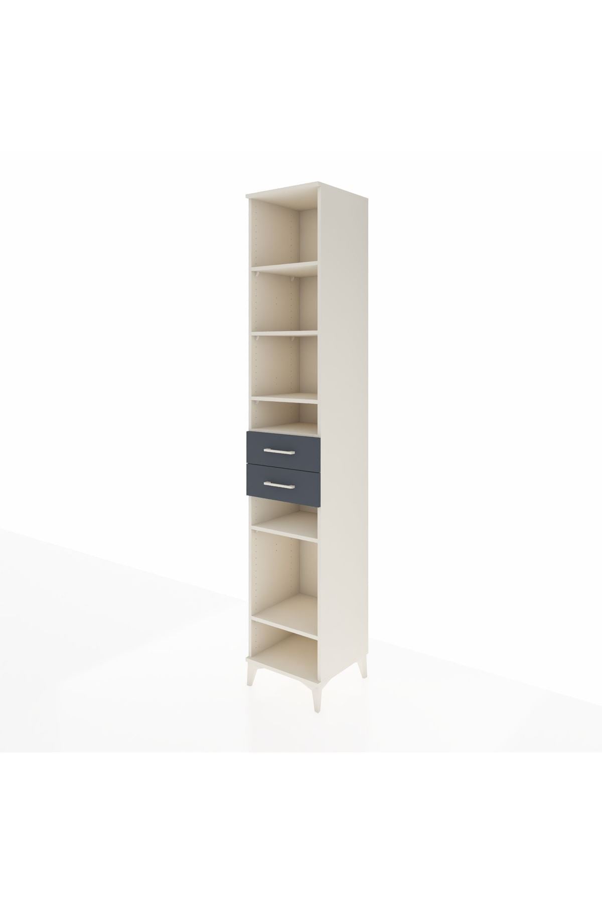 Hyperion Dolap 6 Raflı 2 Çekmeceli 44x44x243 Aytaşı-Antrasit