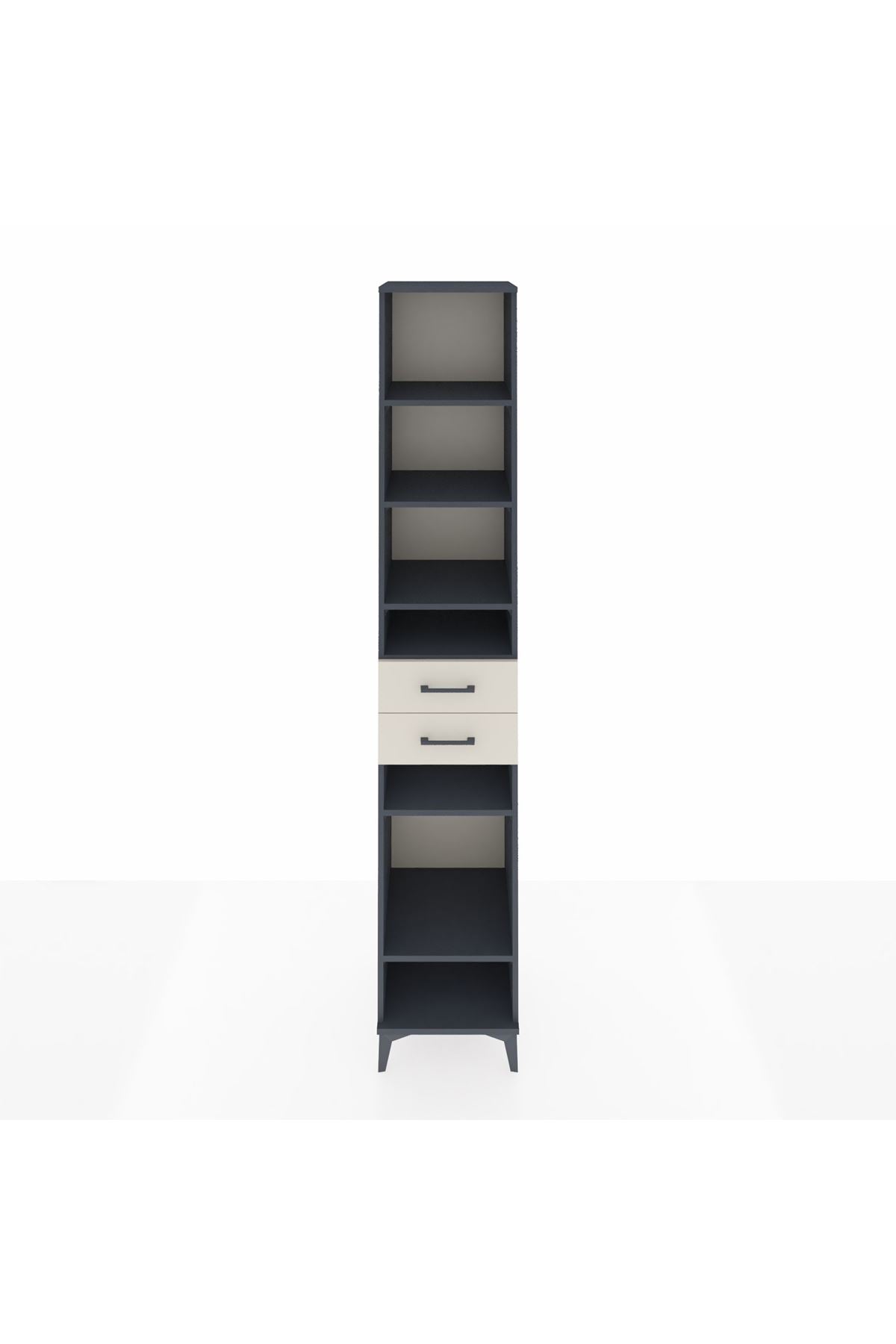 Hyperion Dolap 6 Raflı 2 Çekmeceli 44x44x243 Antrasit-Aytaşı