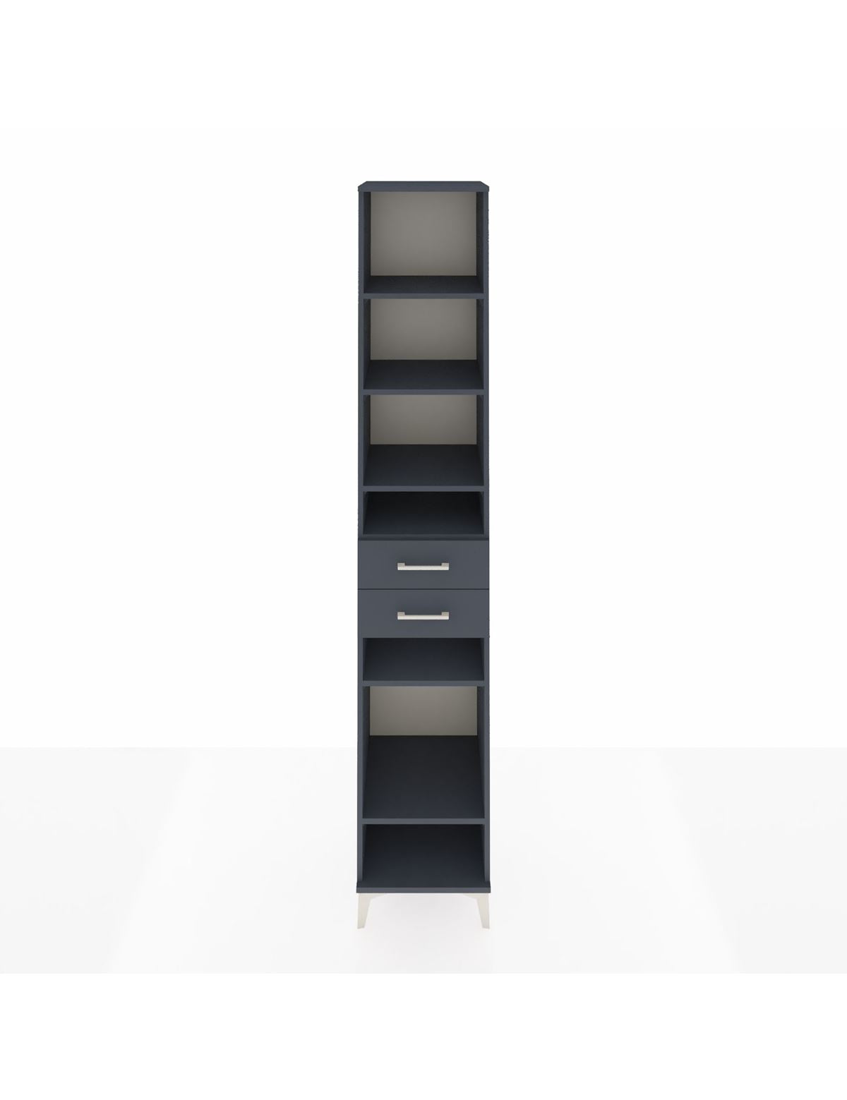 Hyperion Dolap 6 Raflı 2 Çekmeceli 44x44x243 Antrasit-Antrasit