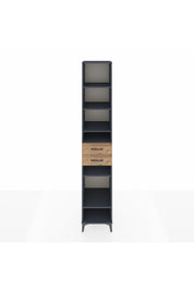 Hyperion Dolap 6 Raflı 2 Çekmeceli 44x44x243 Antrasit-Çam