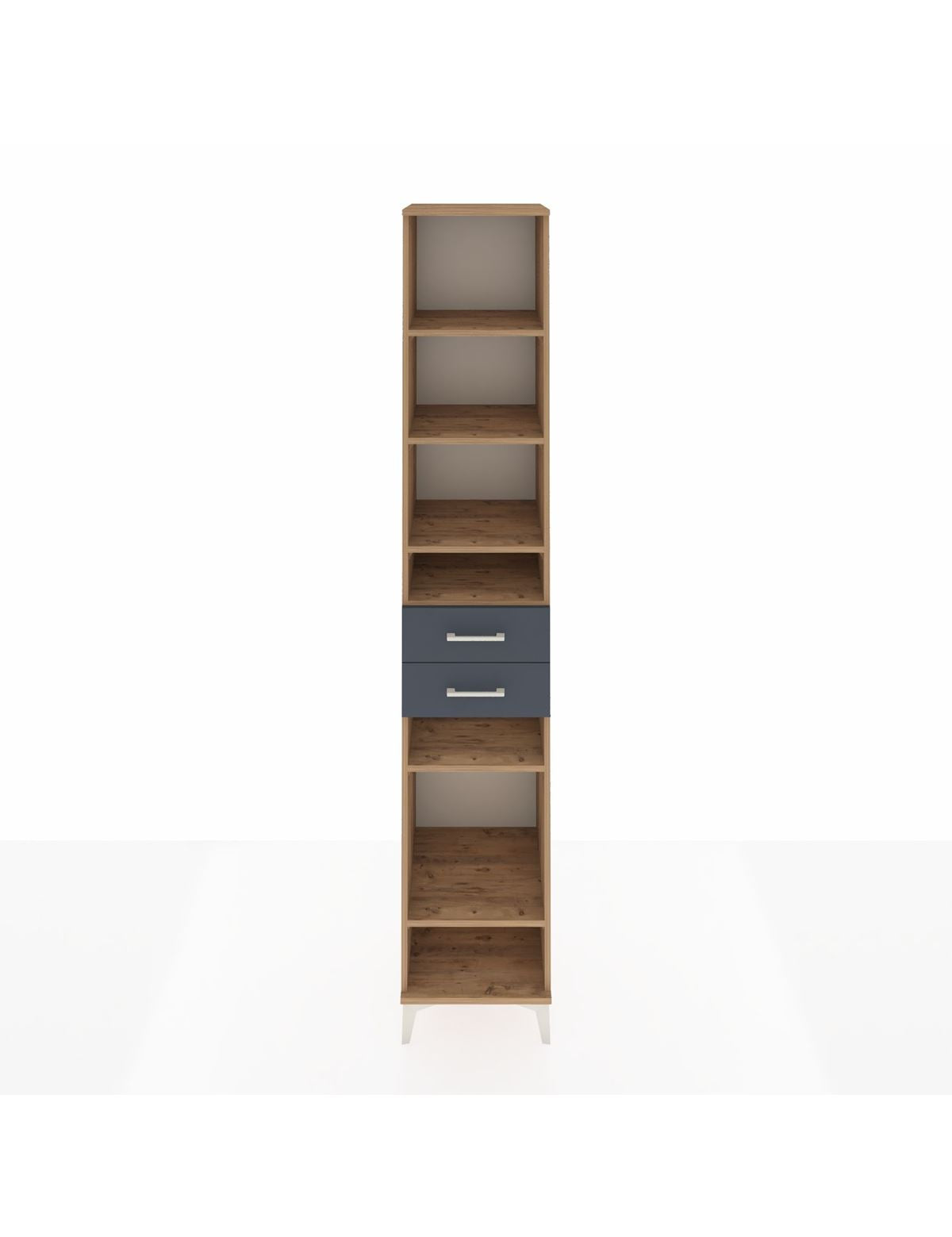 Hyperion Dolap 6 Raflı 2 Çekmeceli 44x44x243 Çam-Antrasit