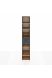 Hyperion Dolap 6 Raflı 2 Çekmeceli 44x44x243 Çam-Antrasit