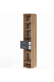 Hyperion Dolap 6 Raflı 2 Çekmeceli 44x44x243 Çam-Antrasit