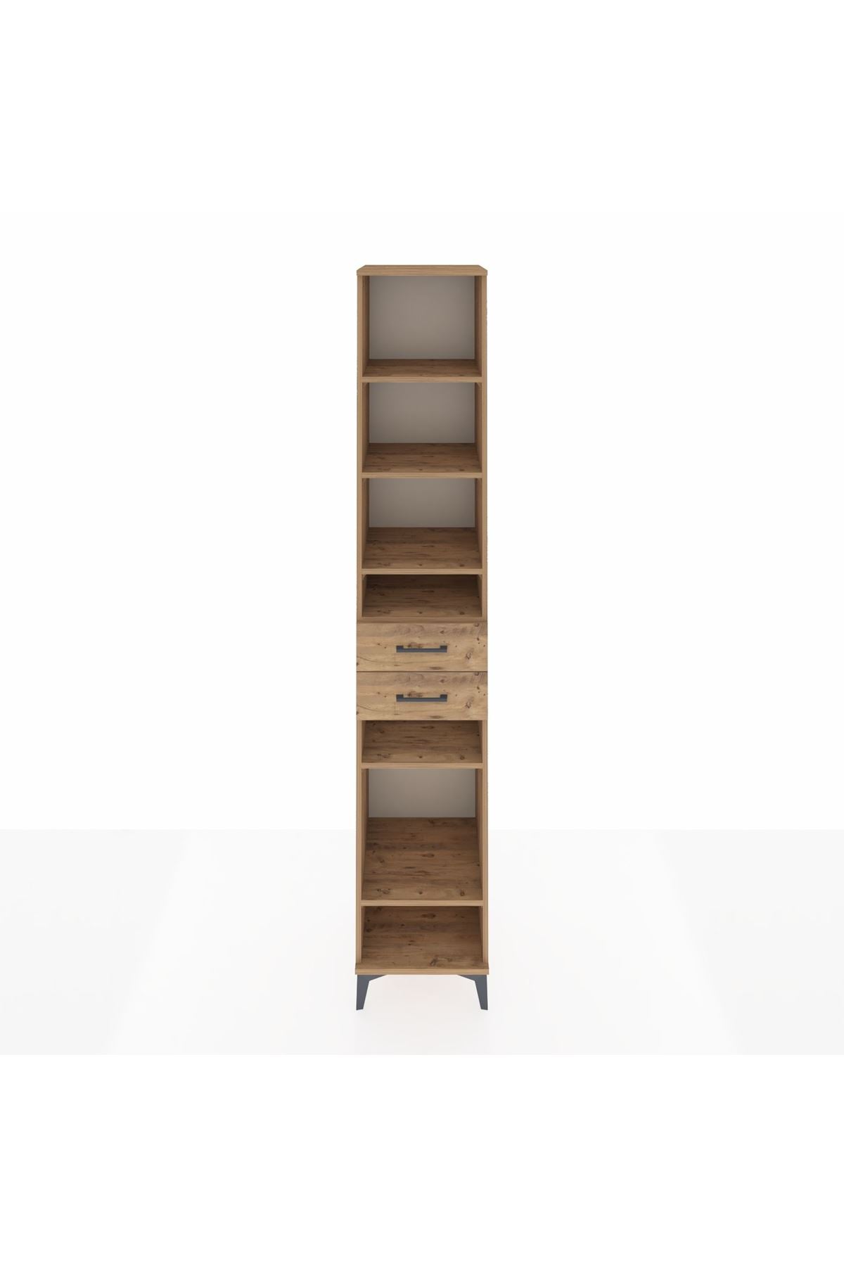 Hyperion Dolap 6 Raflı 2 Çekmeceli 44x44x243 Çam-Çam