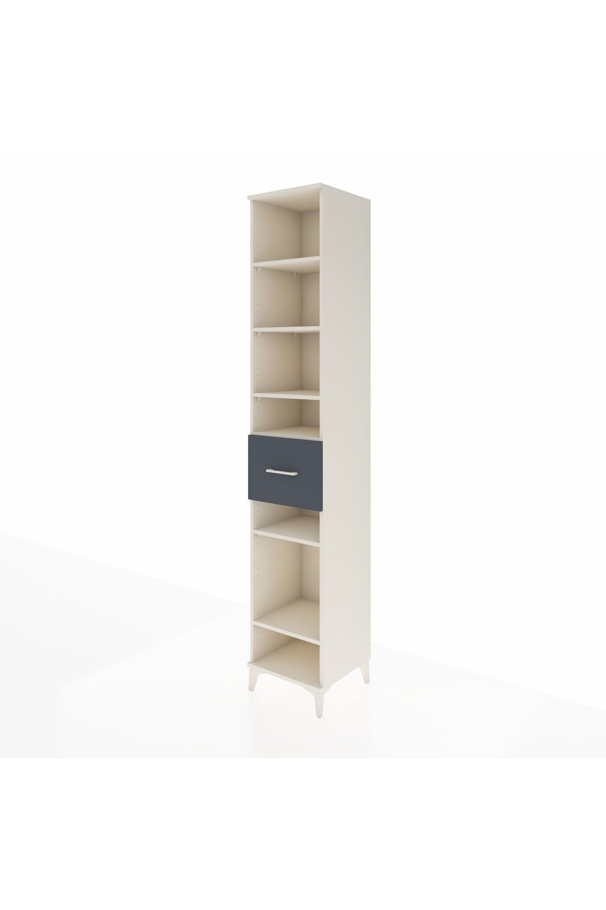 Hyperion Dolap 6 Raflı Tek Çekmeceli 44x44x243 Aytaşı-Antrasit