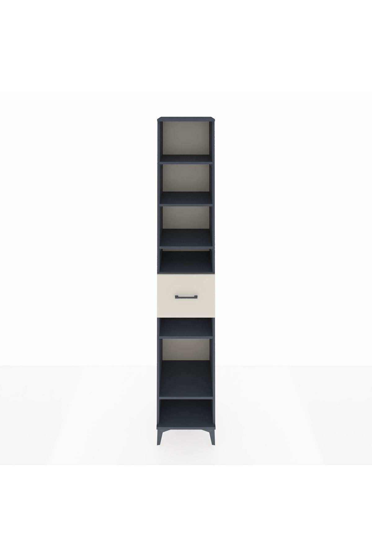 Hyperion Dolap 6 Raflı Tek Çekmeceli 44x44x243 Antrasit-Aytaşı