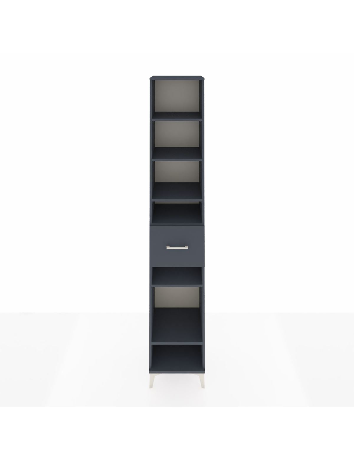 Hyperion Dolap 6 Raflı Tek Çekmeceli 44x44x243 Antrasit-Antrasit