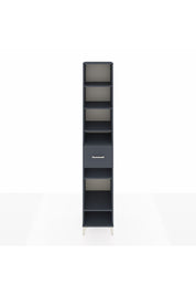 Hyperion Dolap 6 Raflı Tek Çekmeceli 44x44x243 Antrasit-Antrasit