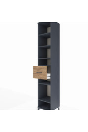 Hyperion Dolap 6 Raflı Tek Çekmeceli 44x44x243 Antrasit-Çam