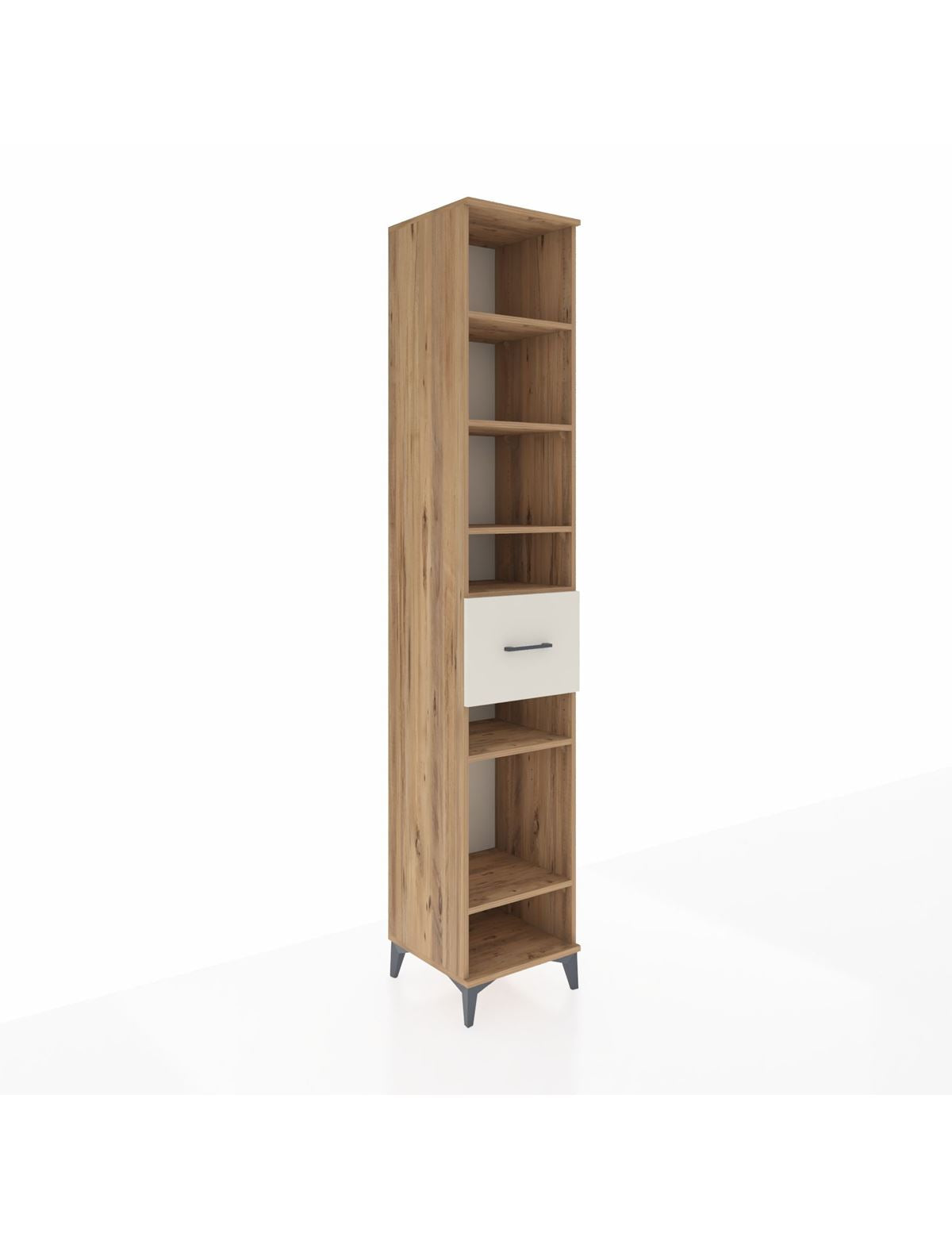 Hyperion Dolap 6 Raflı Tek Çekmeceli 44x44x243 Çam-Aytaşı