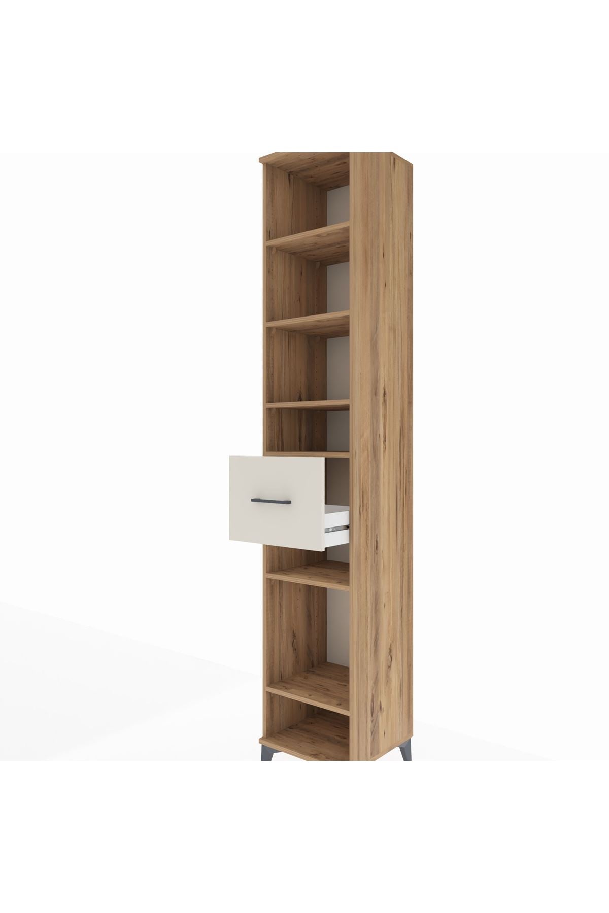 Hyperion Dolap 6 Raflı Tek Çekmeceli 44x44x243 Çam-Aytaşı
