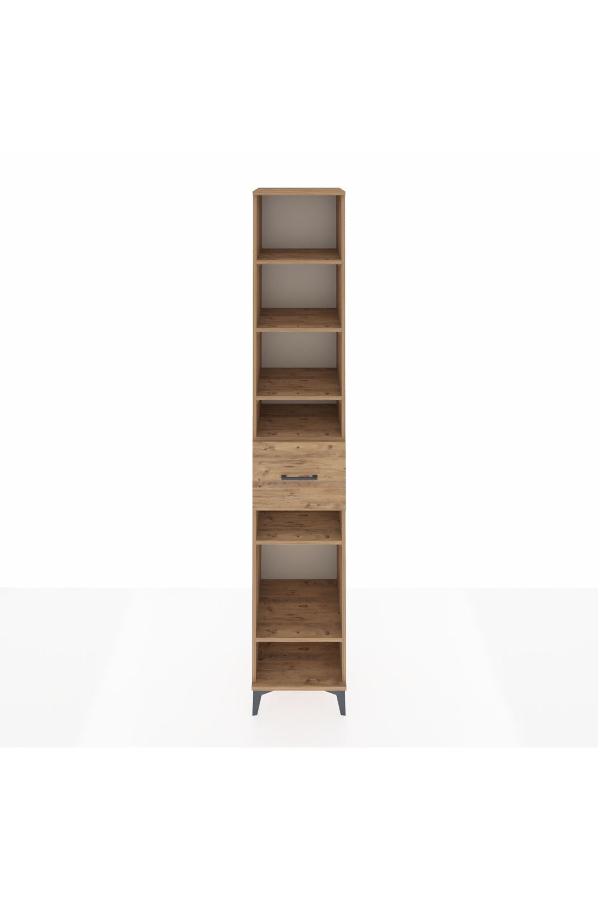 Hyperion Dolap 6 Raflı Tek Çekmeceli 44x44x243 Çam-Çam