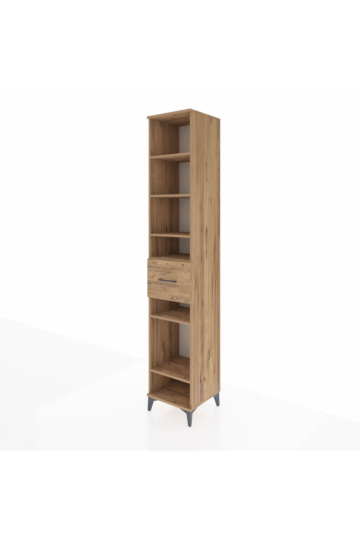 Hyperion Dolap 6 Raflı Tek Çekmeceli 44x44x243 Çam-Çam