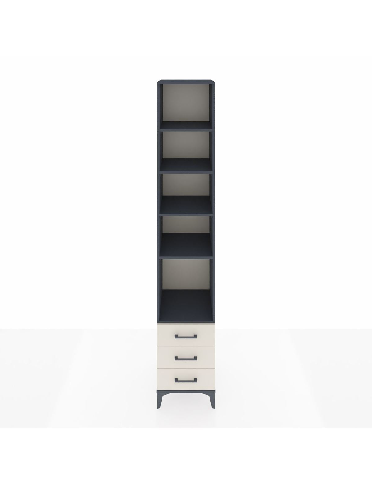 Hyperion Dolap 5 Raflı 3 Çekmeceli 44x44x243 Antrasit-Aytaşı