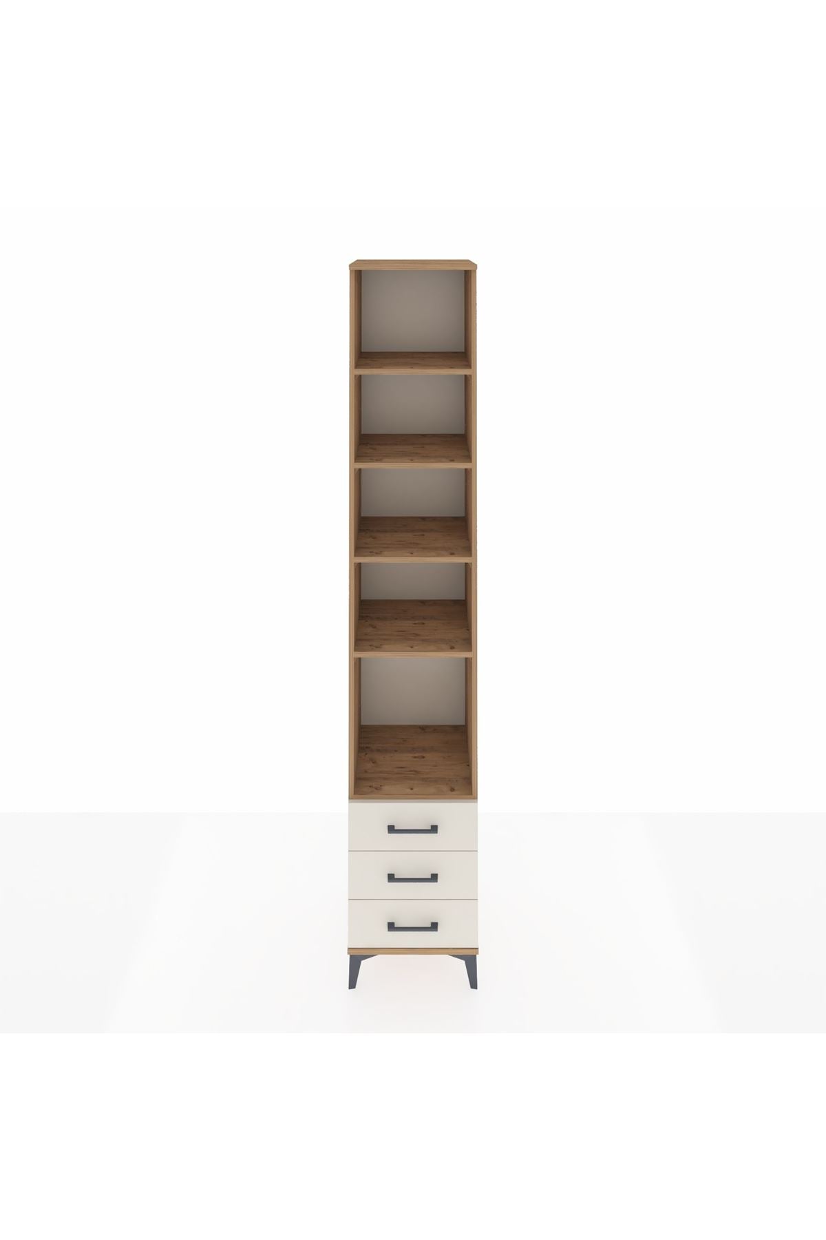 Hyperion Dolap 5 Raflı 3 Çekmeceli 44x44x243 Çam-Aytaşı