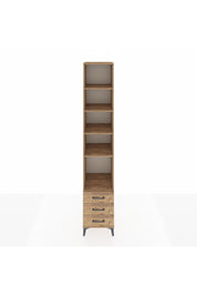 Hyperion Dolap 5 Raflı 3 Çekmeceli 44x44x243 Çam-Çam