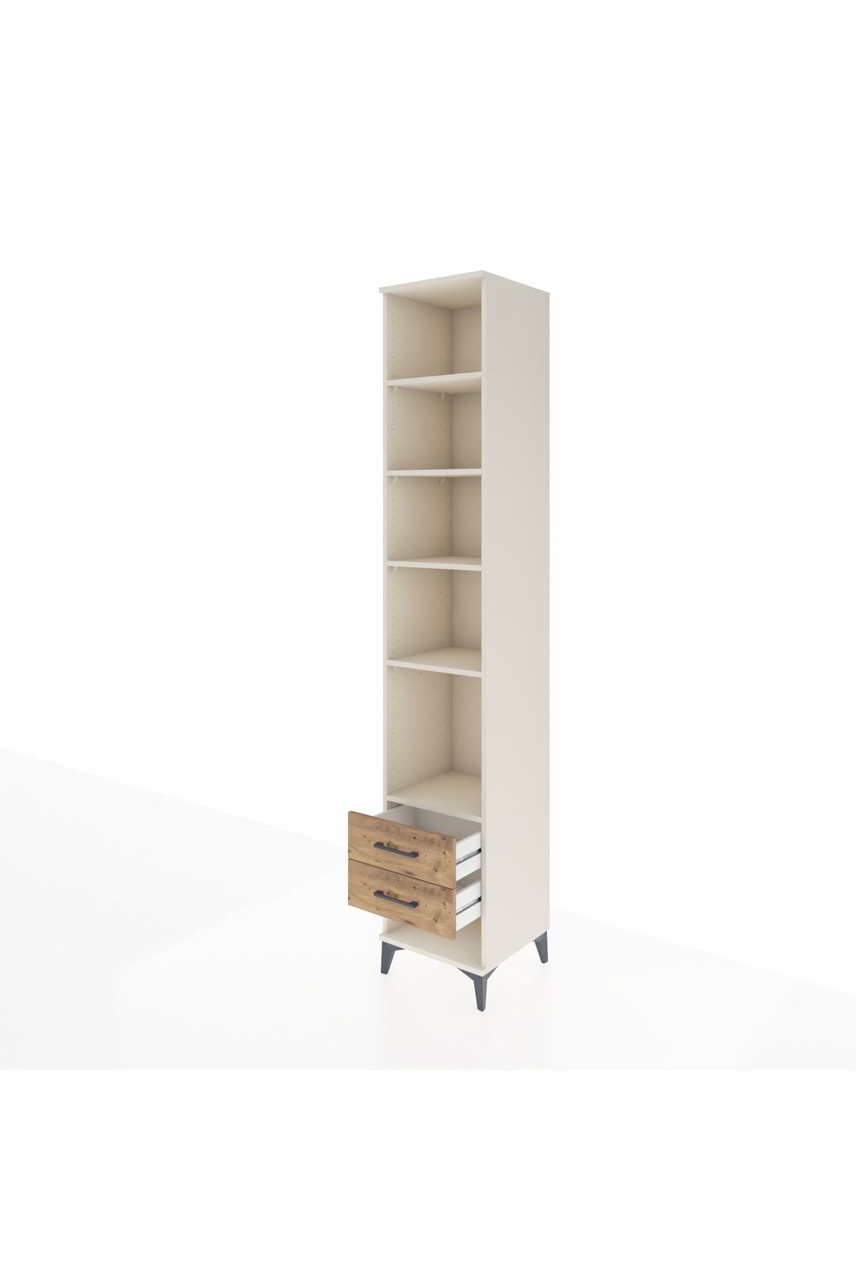 Hyperion Dolap 5 Raflı 2 Çekmeceli 44x44x243 Aytaşı-Çam