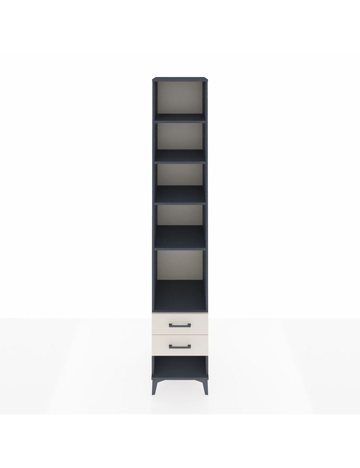 Hyperion Dolap 5 Raflı 2 Çekmeceli 44x44x243 Antrasit-Aytaşı